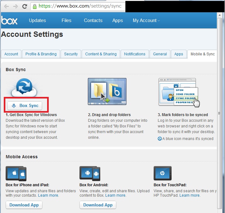 boxがデスクトップ同期できるようになりました。個人アカウントで。